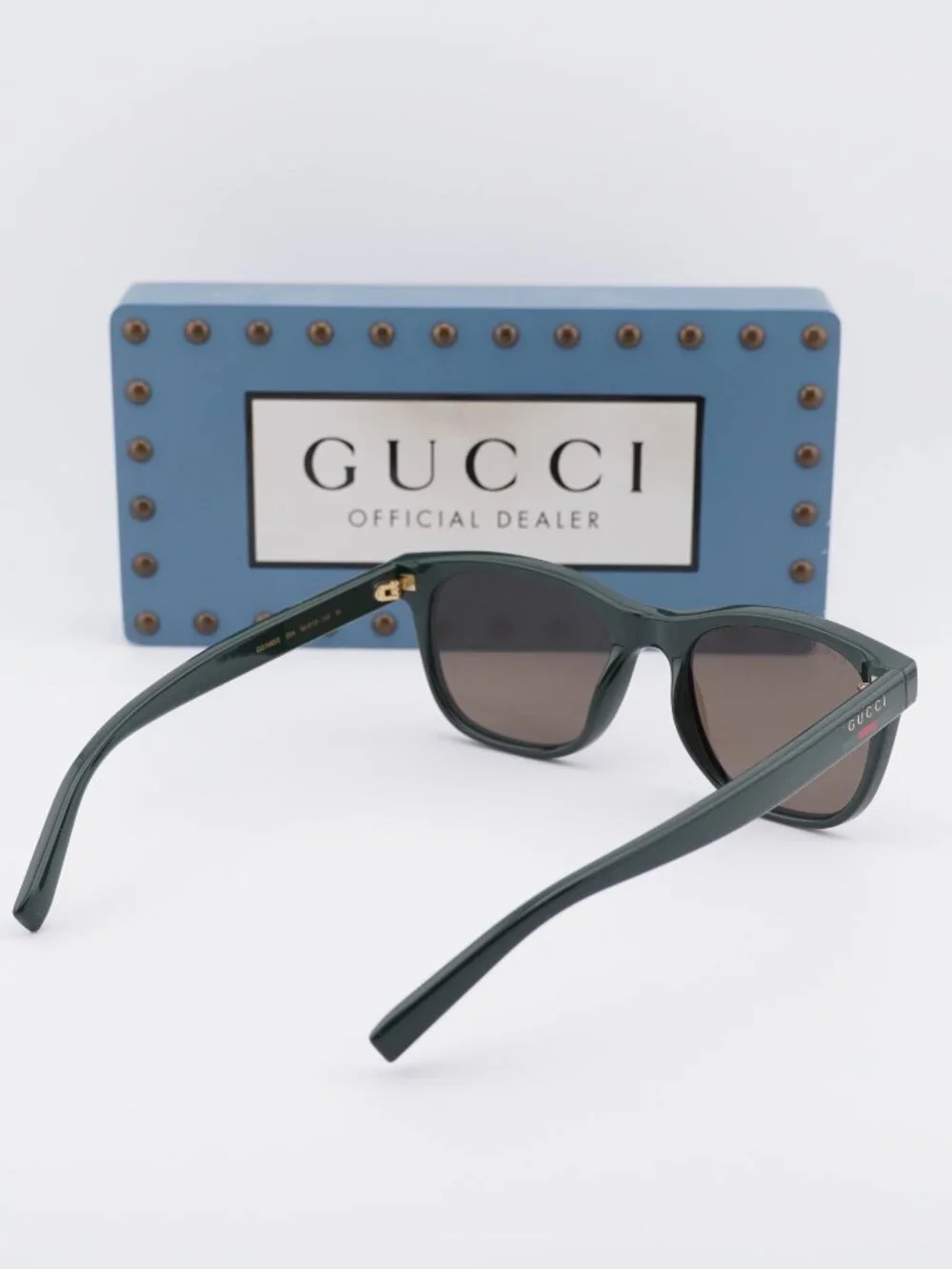 Gucci GG1985S 004 Square Men Sunglasses - Green / Brown